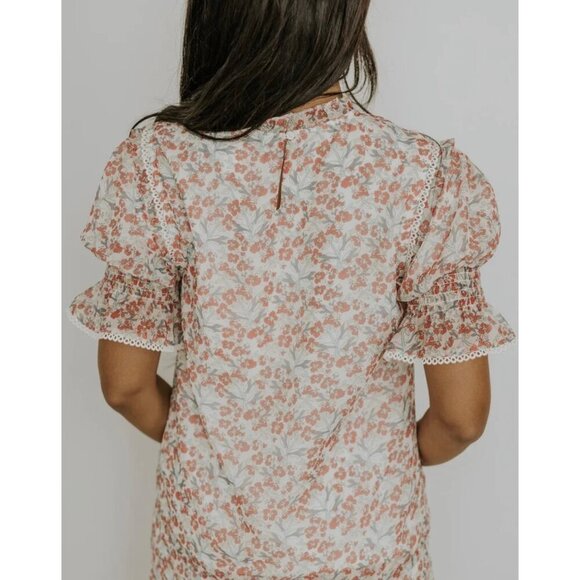 SALT by Roolee's CRESSIDA FLORAL RUFFLED BLOUSE XL - Picture 8 of 10